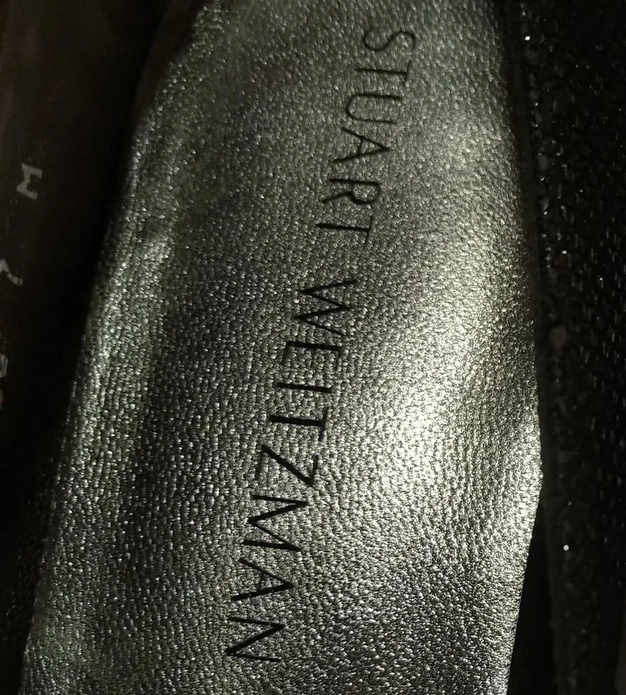 Stuart Weitzman Black Sparkle Pointed Heels Size 7